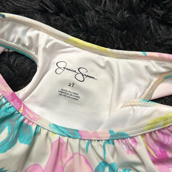 💜🌟 Jessica Simpson: Little Girls 2T One-Piece Swimsuit & Swim Shorts Set 💜🌟 - Picture 7 of 10